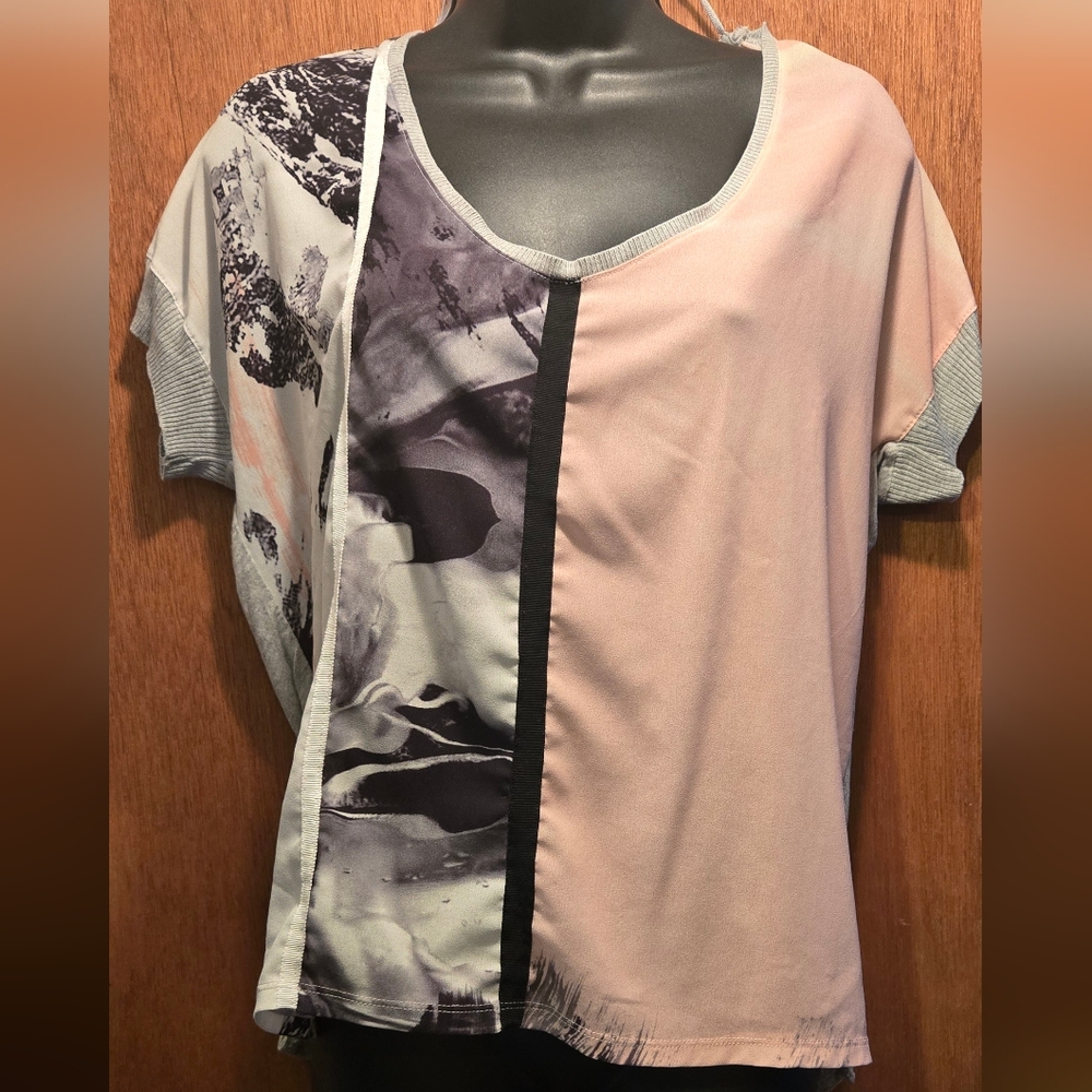 Zara cool multi media/fabric top szS - Picture 3 of 11